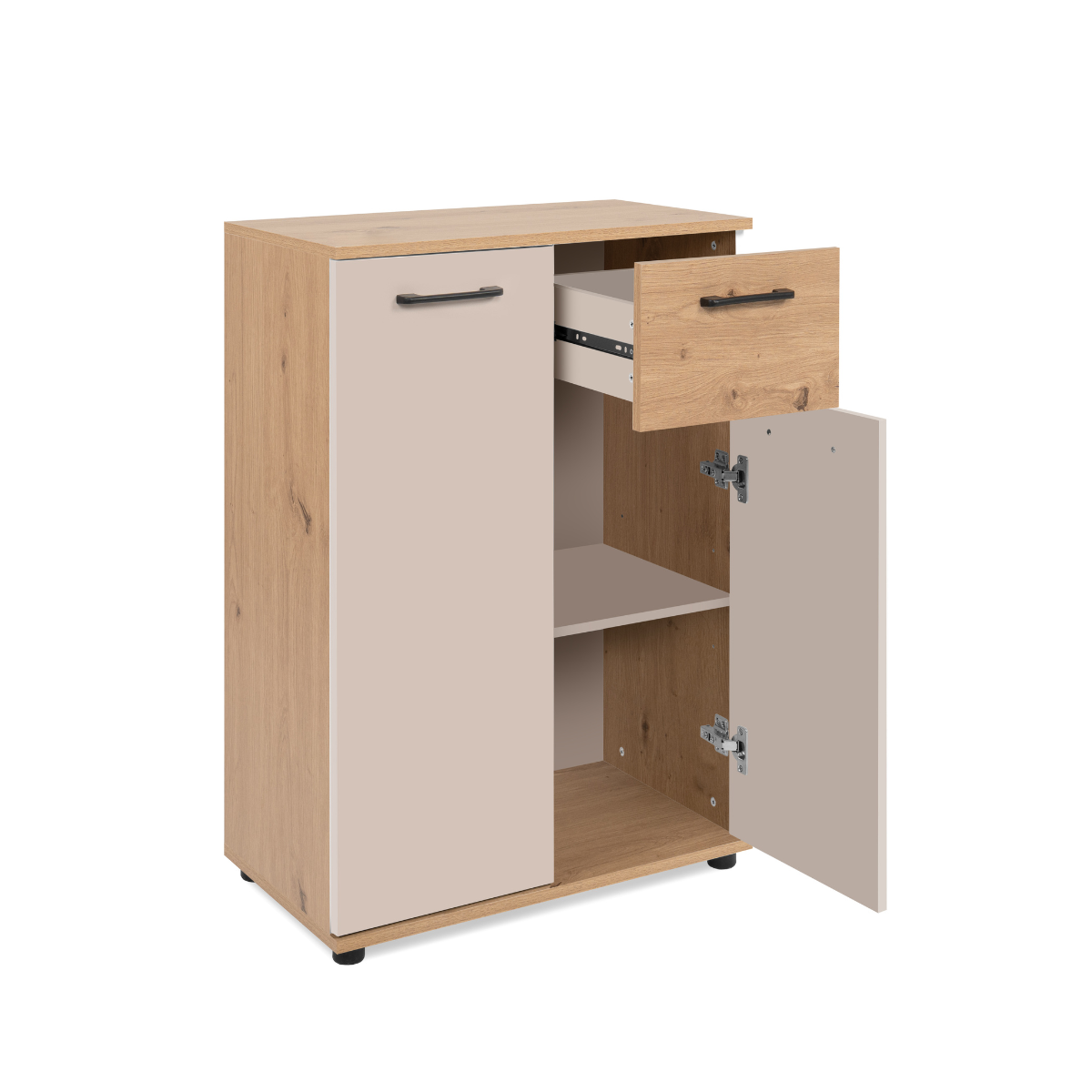 Buffet 2 portes, 1 tiroir LINO bois clair, CALICOSY