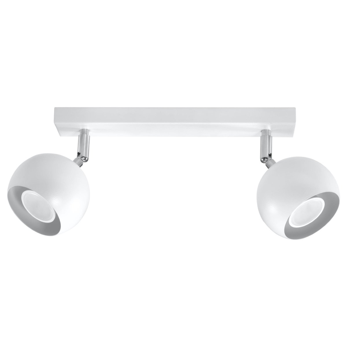 Plafonnier Acier Blanc GU10 2 Oculare blanc, EDEN