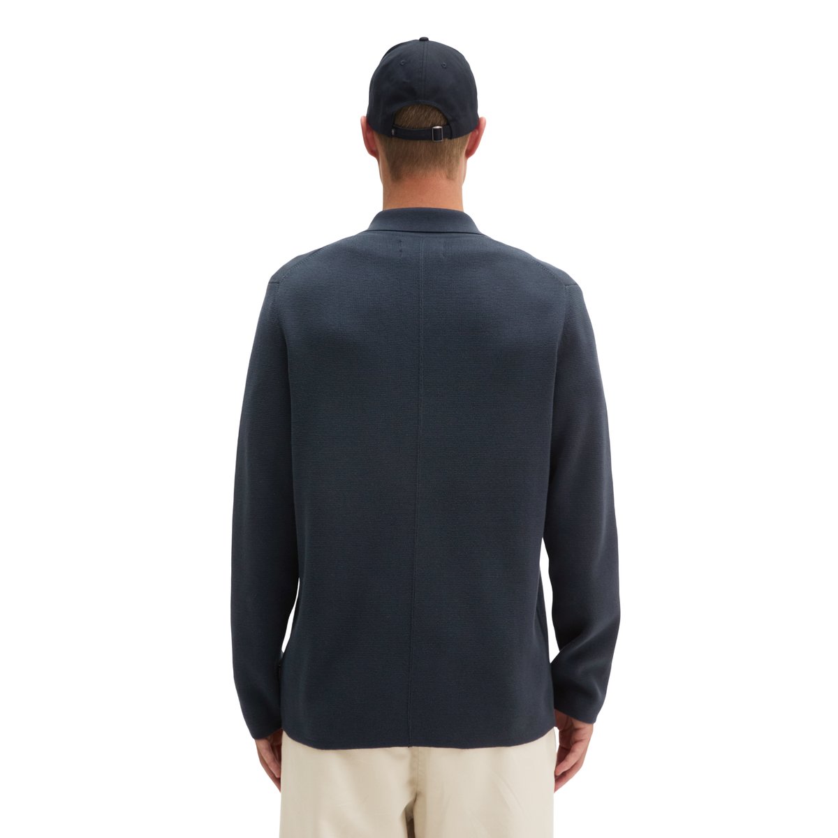 Blazer en maille, coupe classique en coton biologique certifié bleu, MARC O'POLO