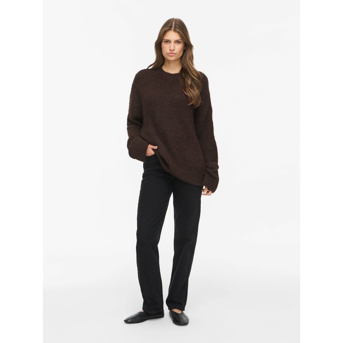 Pull En Maille marron - coffee bean1, VILA