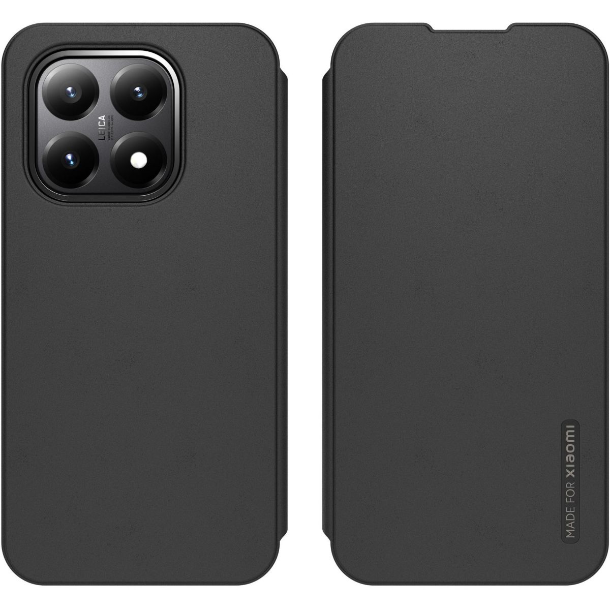 Etui avec cordon Xiaomi 15T premium Noir couleur unique, MADE FOR XIAOMI