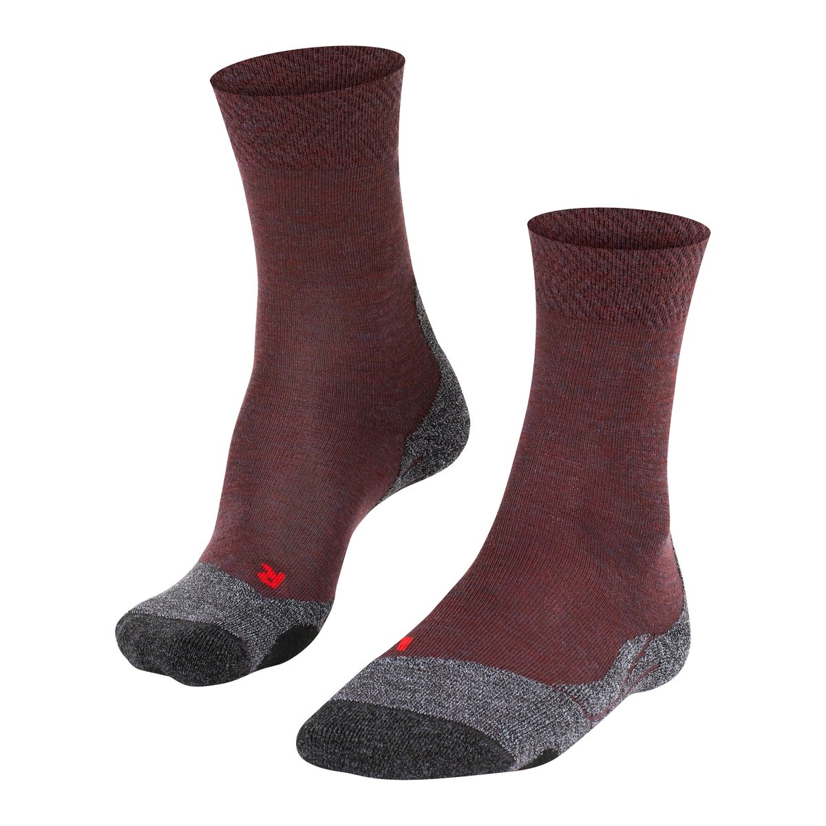 Chaussettes TK2 Explore Melange rouge fonce, FALKE