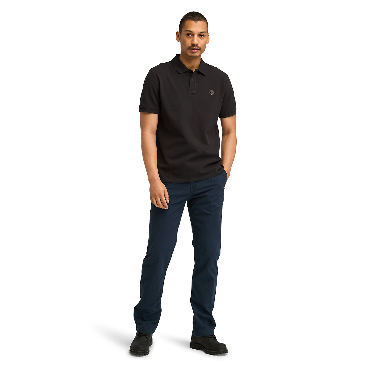 Polo maille piquée noir, TIMBERLAND