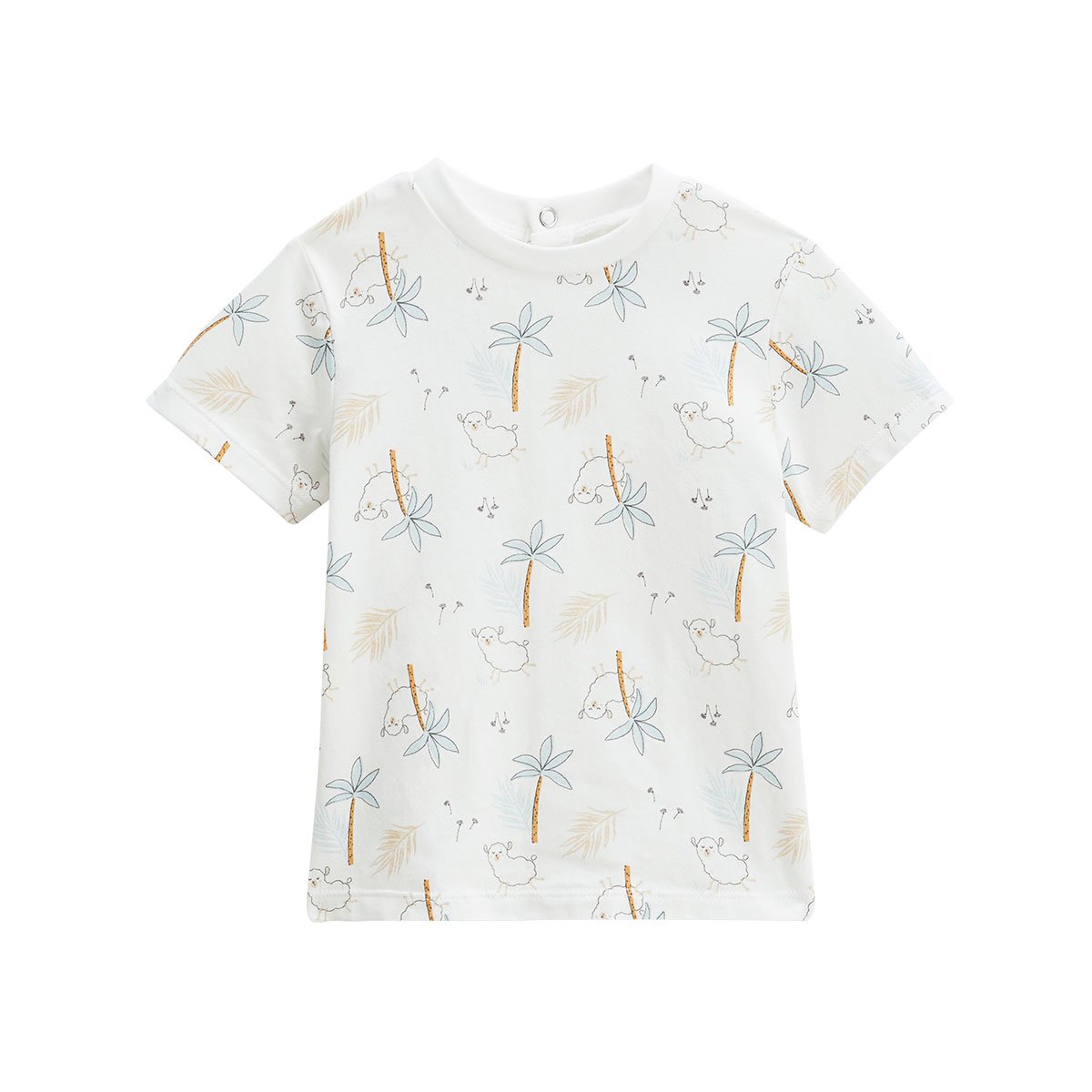 Ensemble salopette bébé en gaze de coton et t-shirt Noisette orange, PETIT BEGUIN