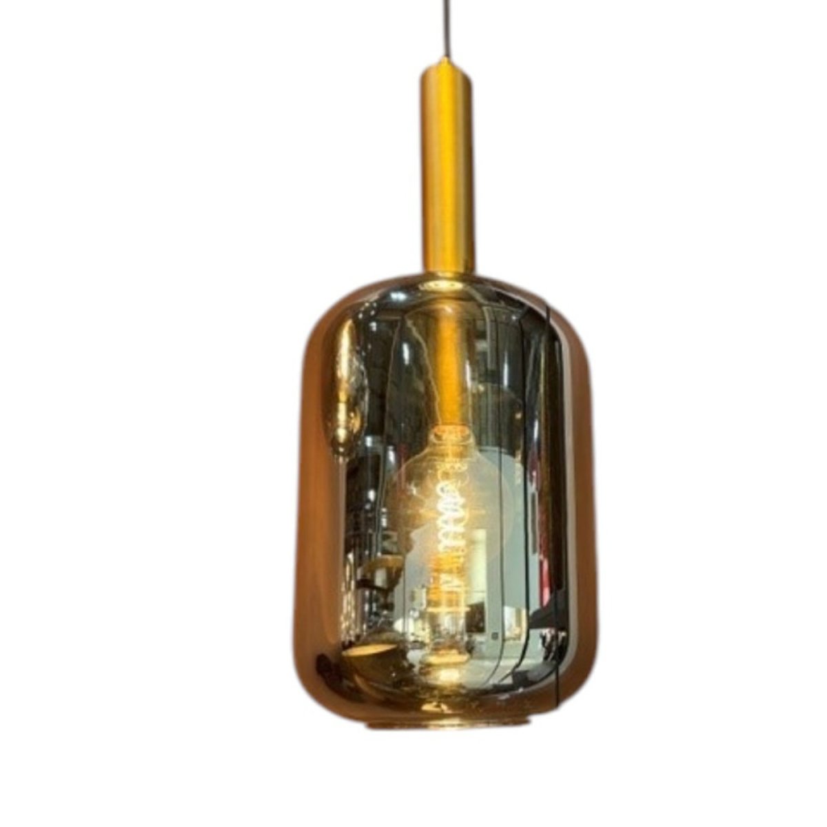 Suspension 3 Lampes Lekar En Verre chromé laiton, MILLUMINE