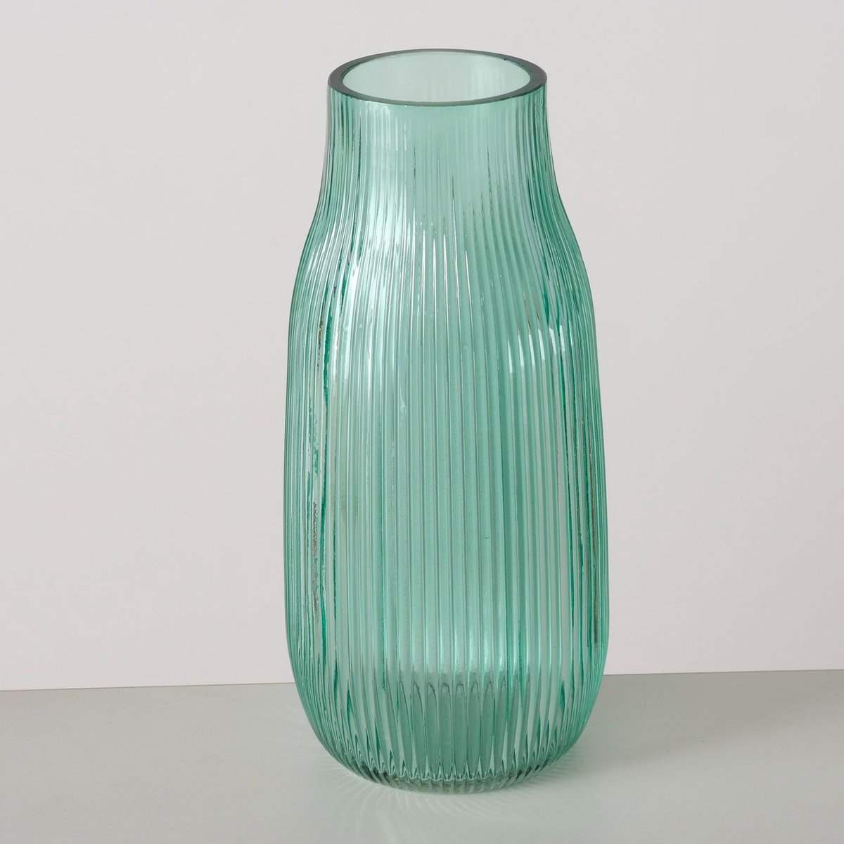 Set de 3 vases en verre bleu Hauteur 20cm marron, WADIGA