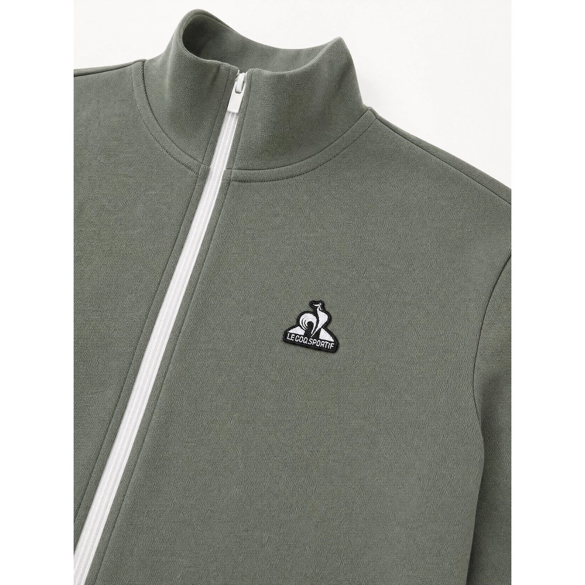 Sweat zippé Contemporain kaki, LE COQ SPORTIF
