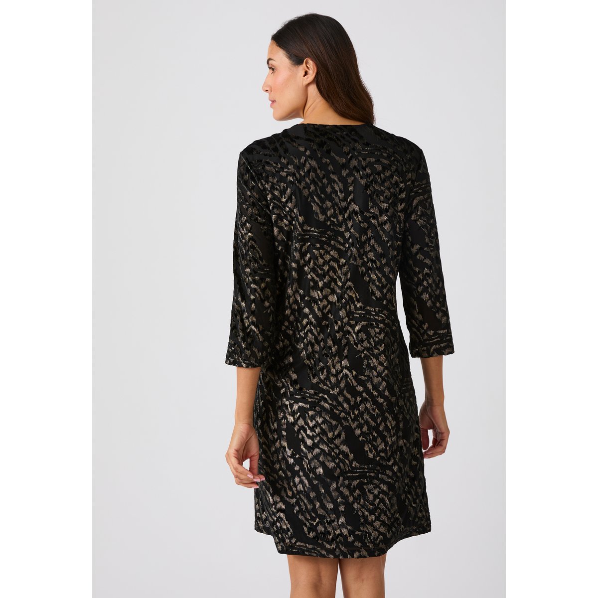 Robe velours dévoré noir, DAMART