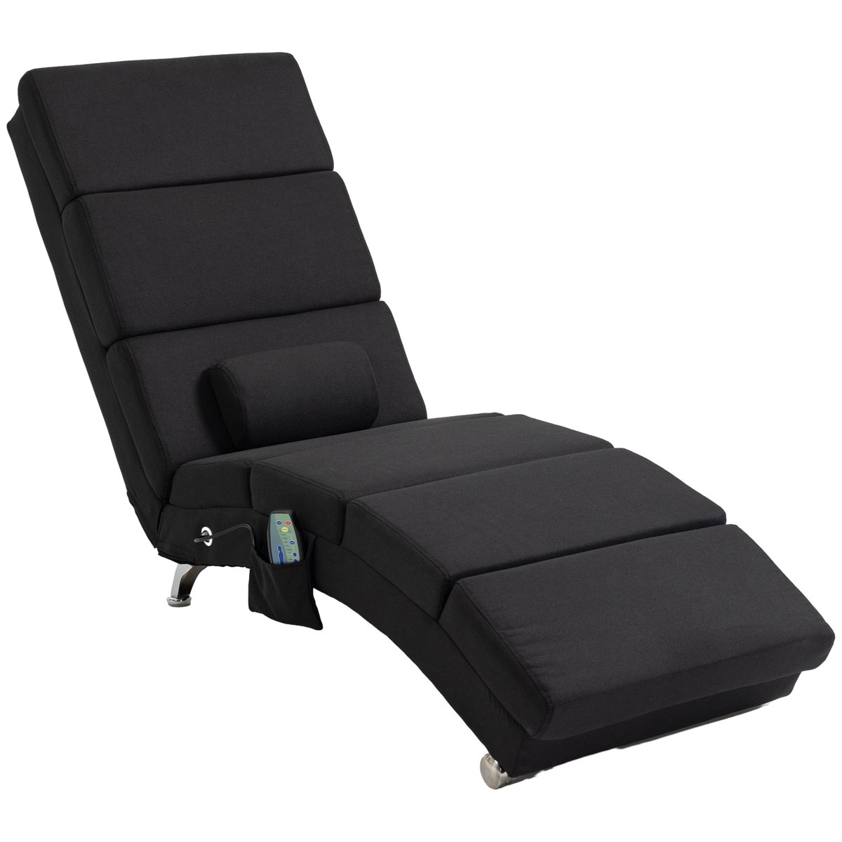 Fauteuil de massage inclinable Tissu effet noir, HOMCOM