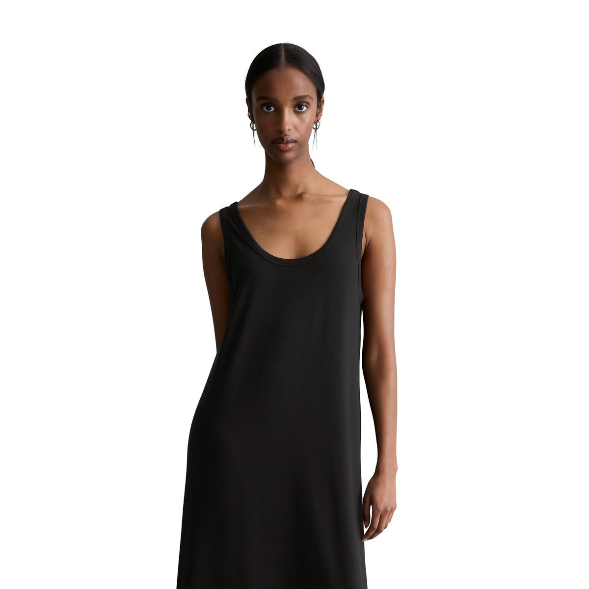 Robe en jersey relaxed en viscose stretch fluide noir, MARC O’POLO DENIM
