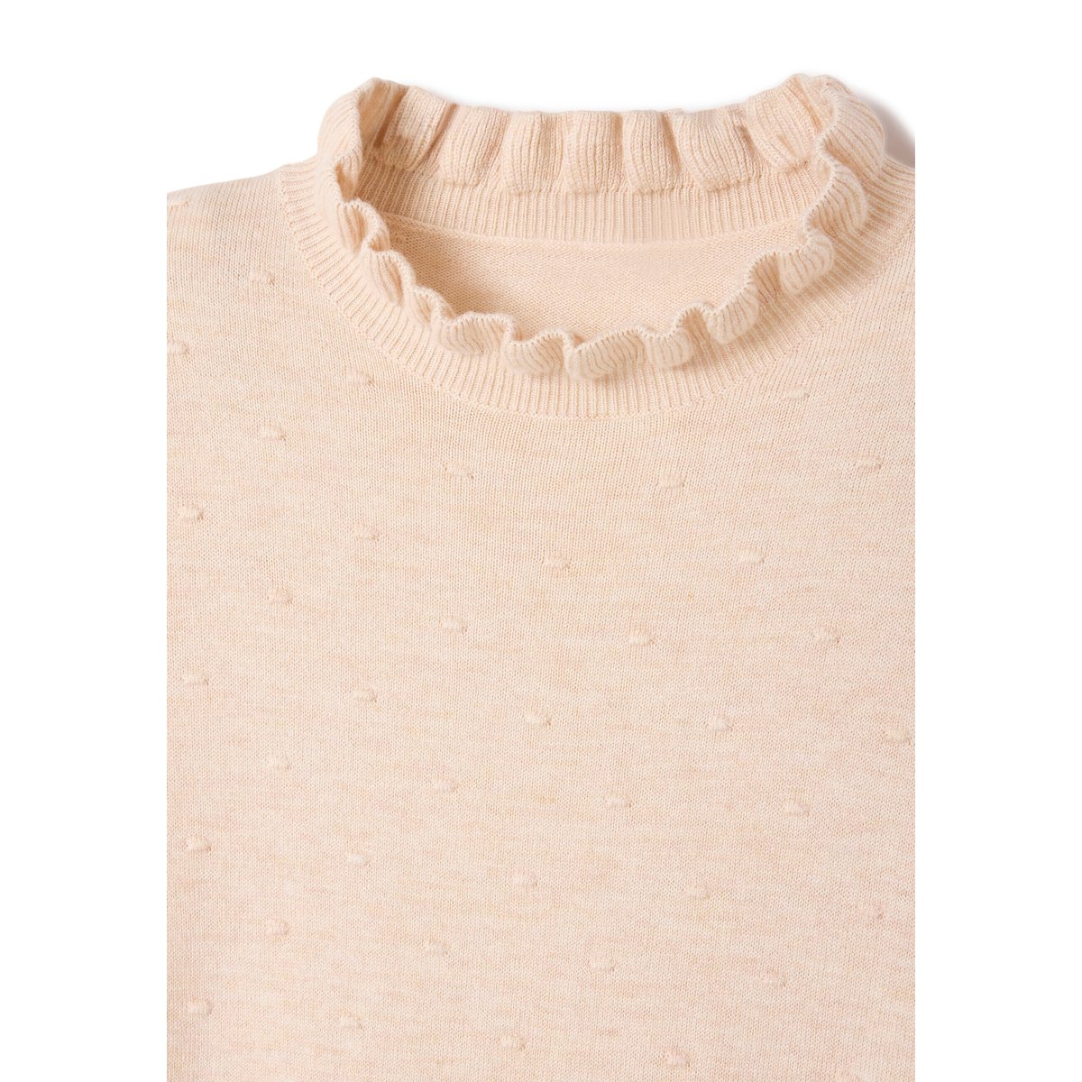 Pull maille fantaisie fine et chaude marron beige chiné, DAMART