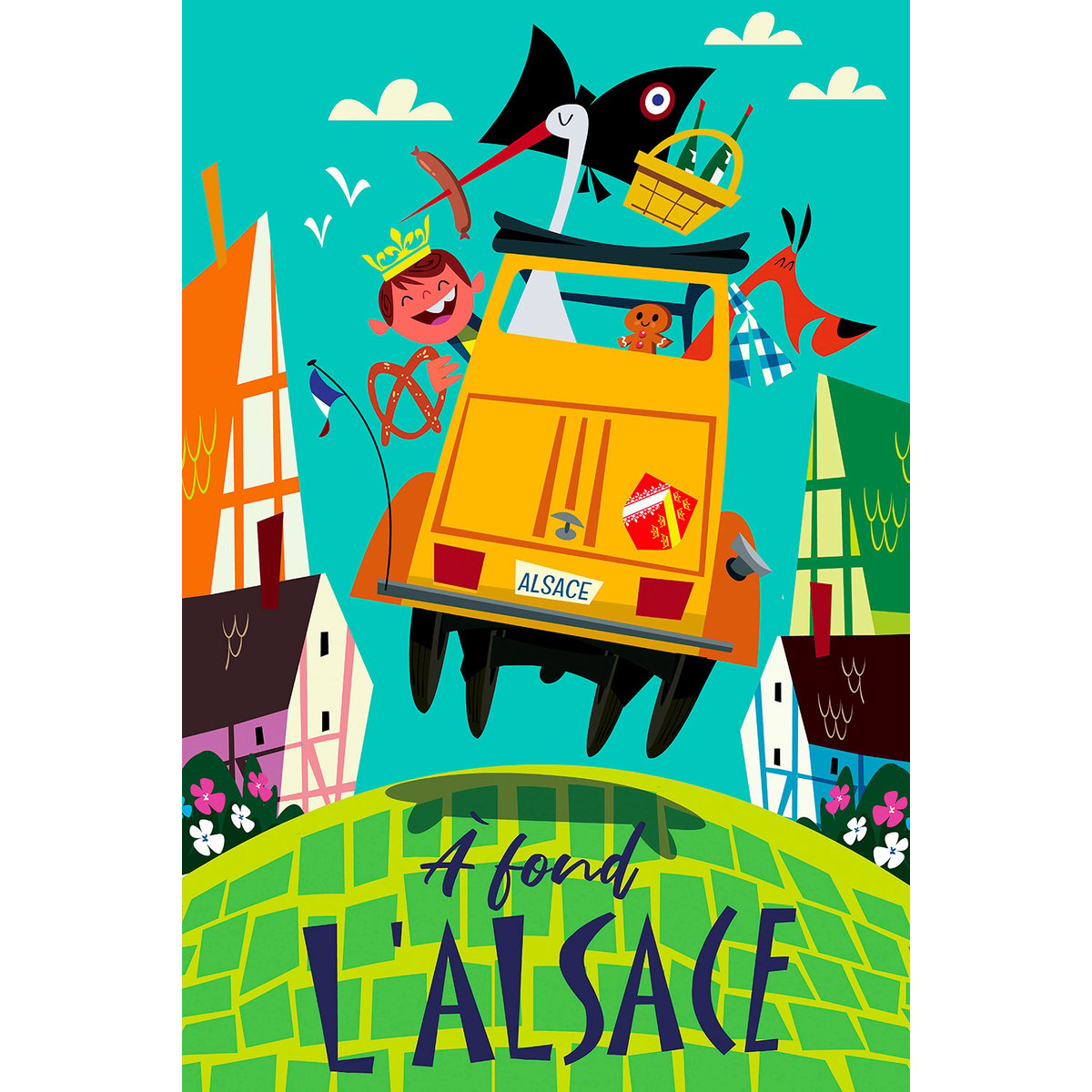 Tableau l'alsace en dodoche tableau alu dibond, HEXOA