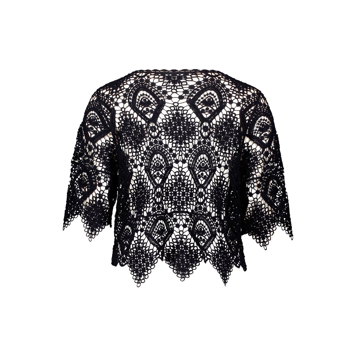 Pull-over en maille ajourée à motif ajouré noir, BETTY & CO