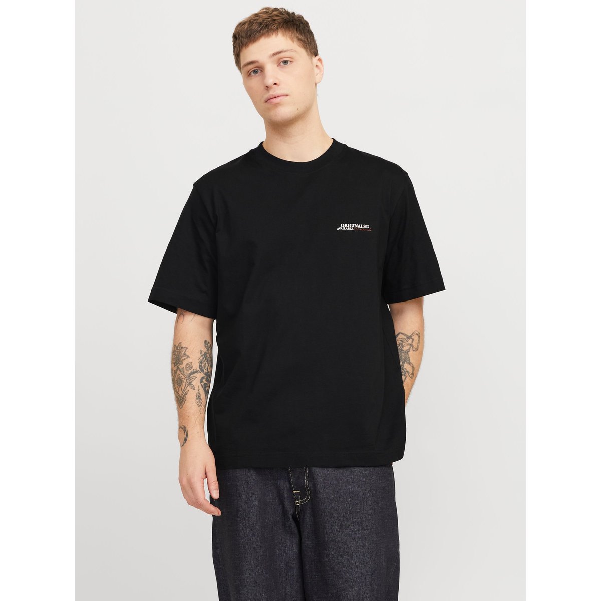 T-Shirt noire - black, JACK & JONES