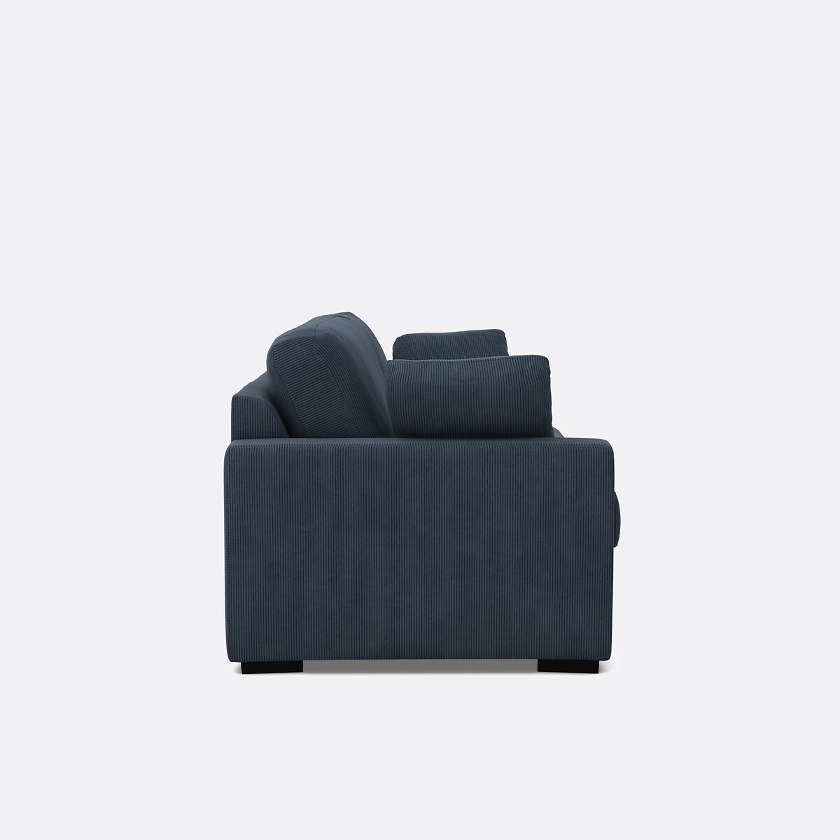 Divano convertibile, 2, 3 o 4 posti, mousse Premium HR, in velluto a coste fine, TIMOR blu notte, LA REDOUTE INTERIEURS