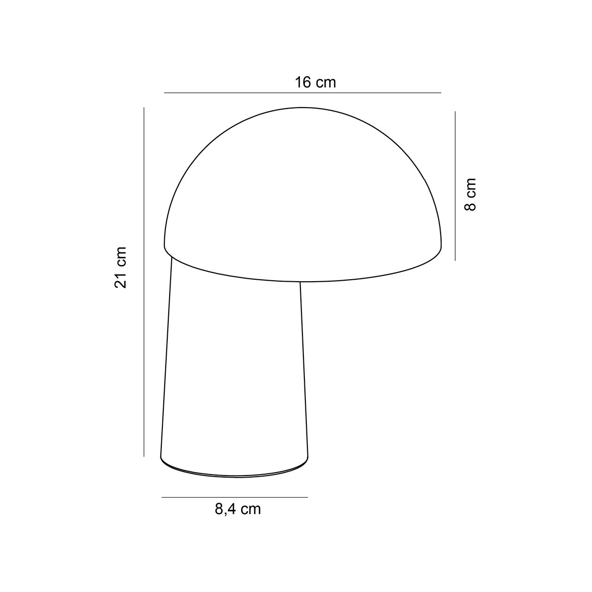 Baladeuse lampe sans fil - rechargeable en métal, FAYE noir, DESIGN FOR THE PEOPLE