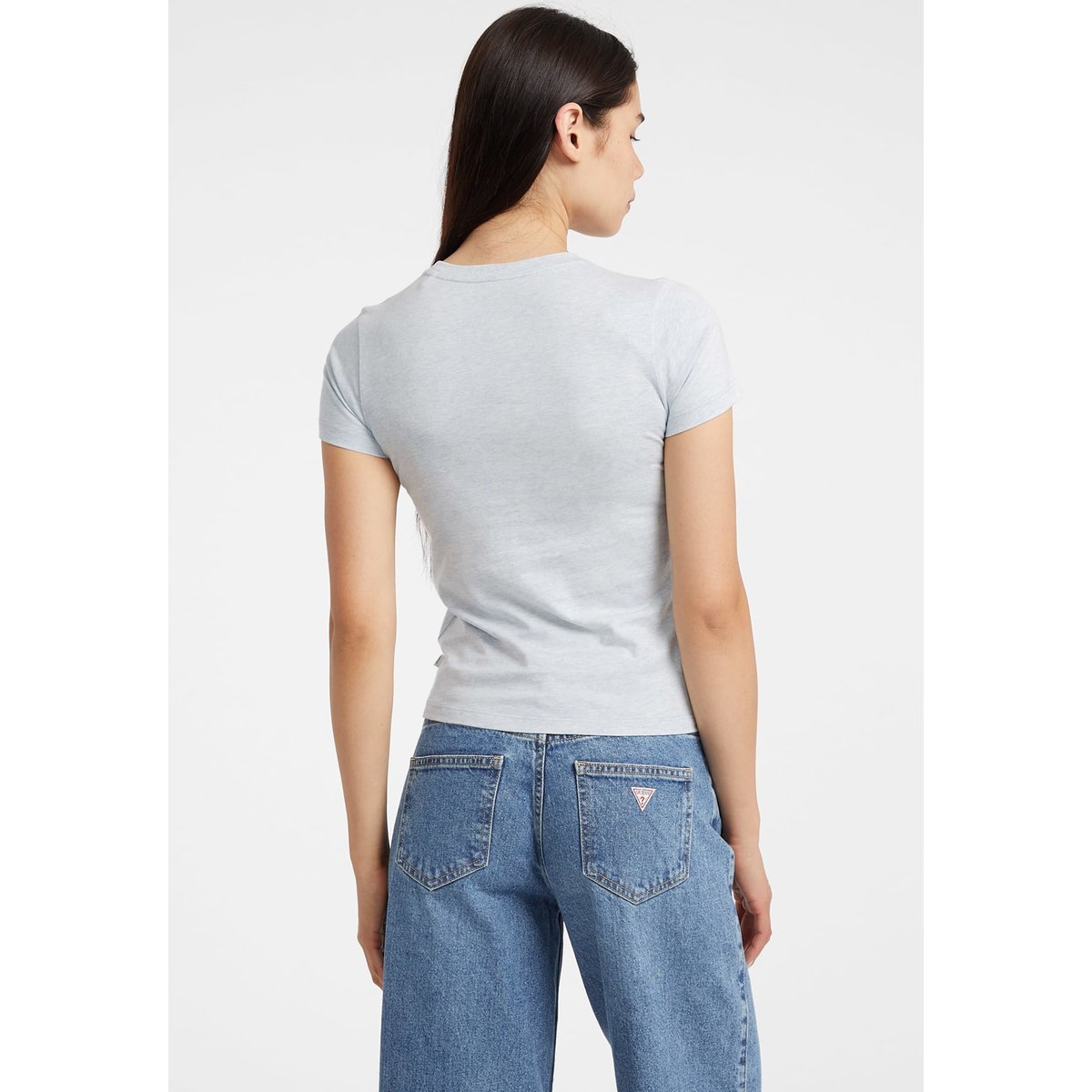T-Shirt Avec Logo Imprimé bleu, GUESS JEANS