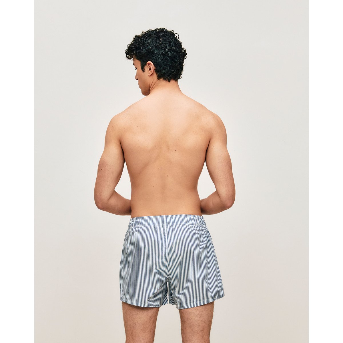 Caleçon rayé en coton RAYICHAMBRIZ bleu, UNDIZ