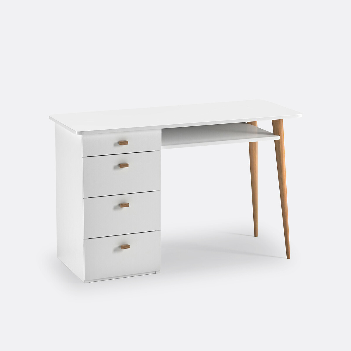 Schreibtisch JIMI, 4 Schubladen weiss, LA REDOUTE INTERIEURS