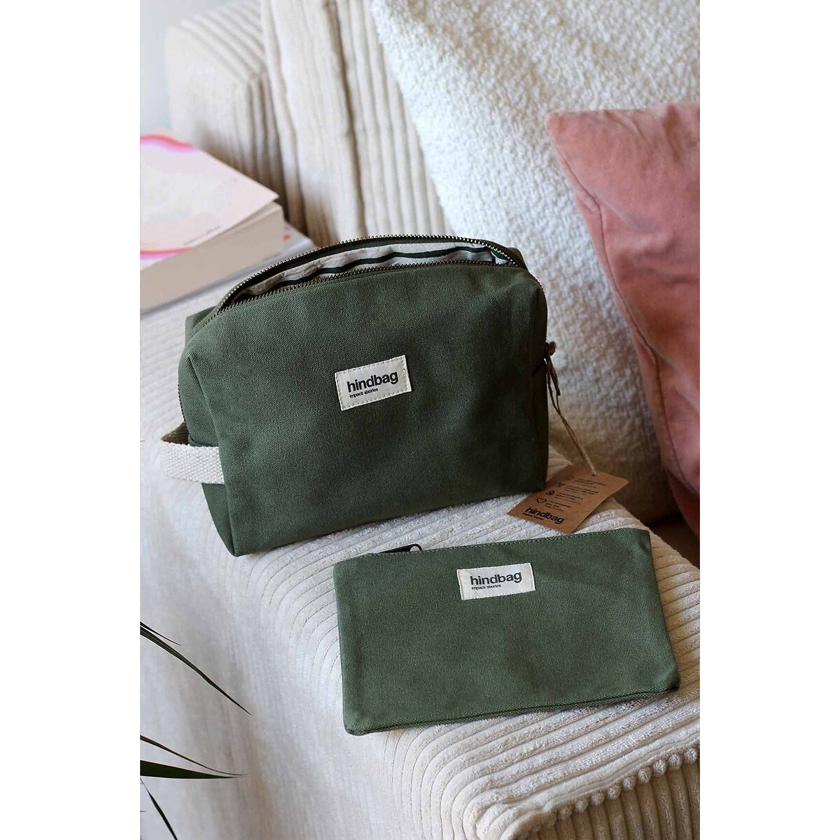 Necessaire LEON olivgrün, HINDBAG