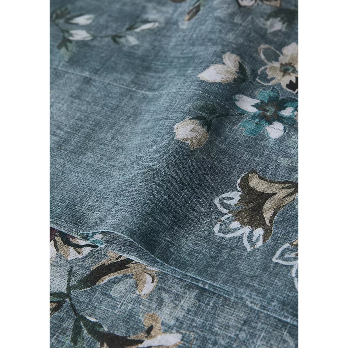 Taie d’oreiller 100 % coton floral 45x110 cm vert forêt, MANGO HOME