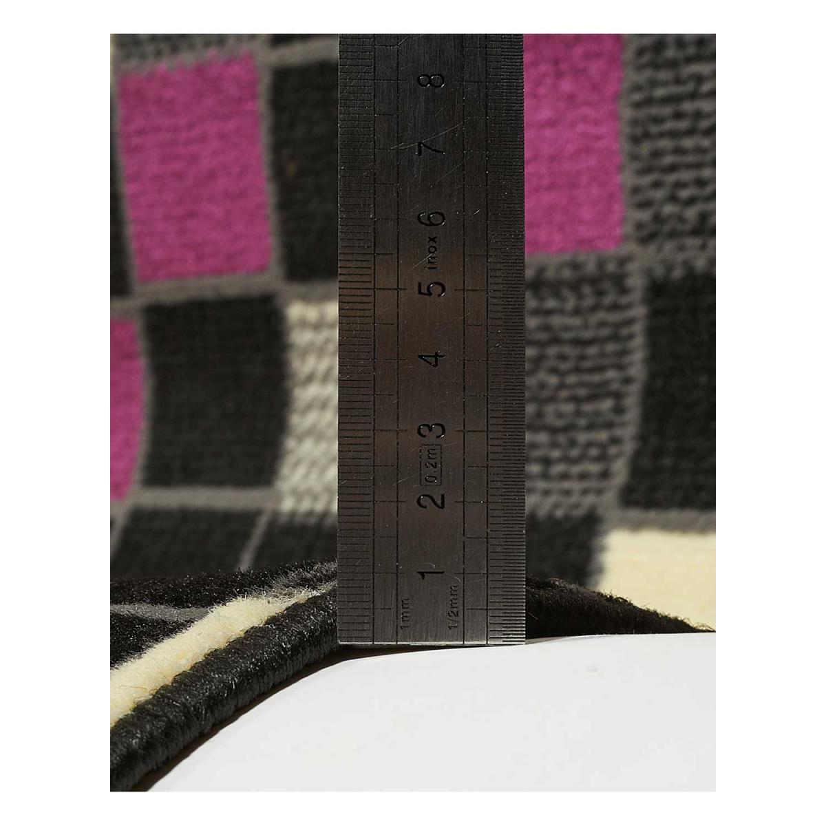 Tapis Chambre tissé motif géométrique PICASLER fuchsia, UN AMOUR DE TAPIS