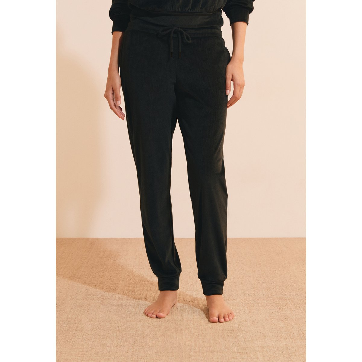 Pantalon de pyjama côtelé BAYRON noir, ETAM