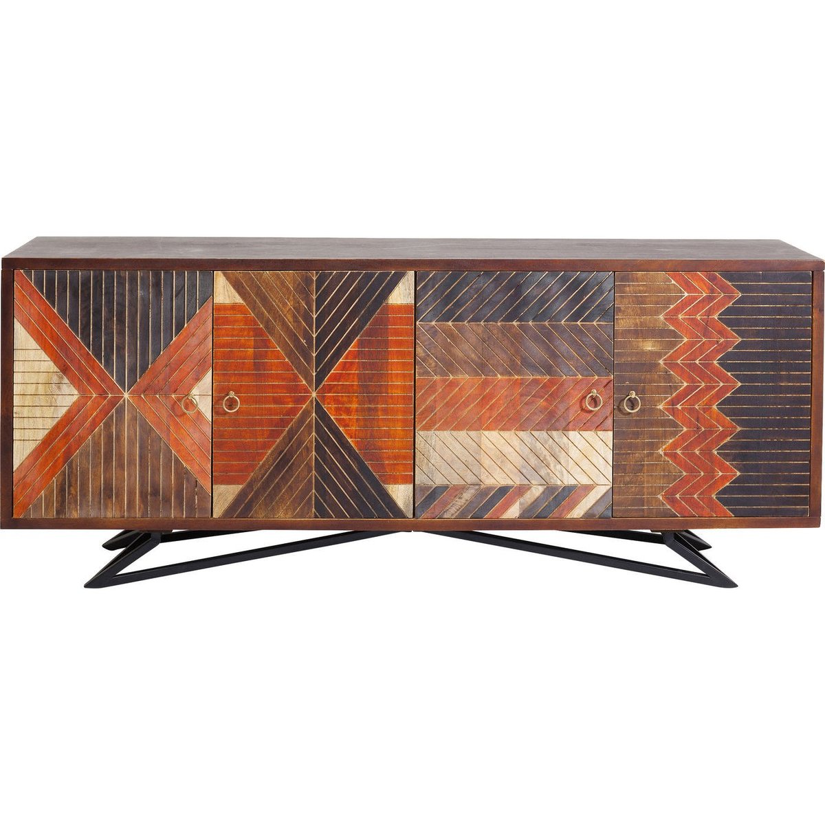 Buffet en manguier sculpté, TOMAHAWK marron, KARE DESIGN