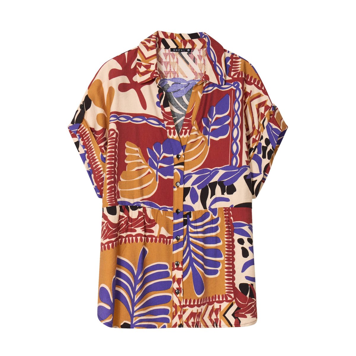 Chemise ample manches courtes multicolore, BREAL