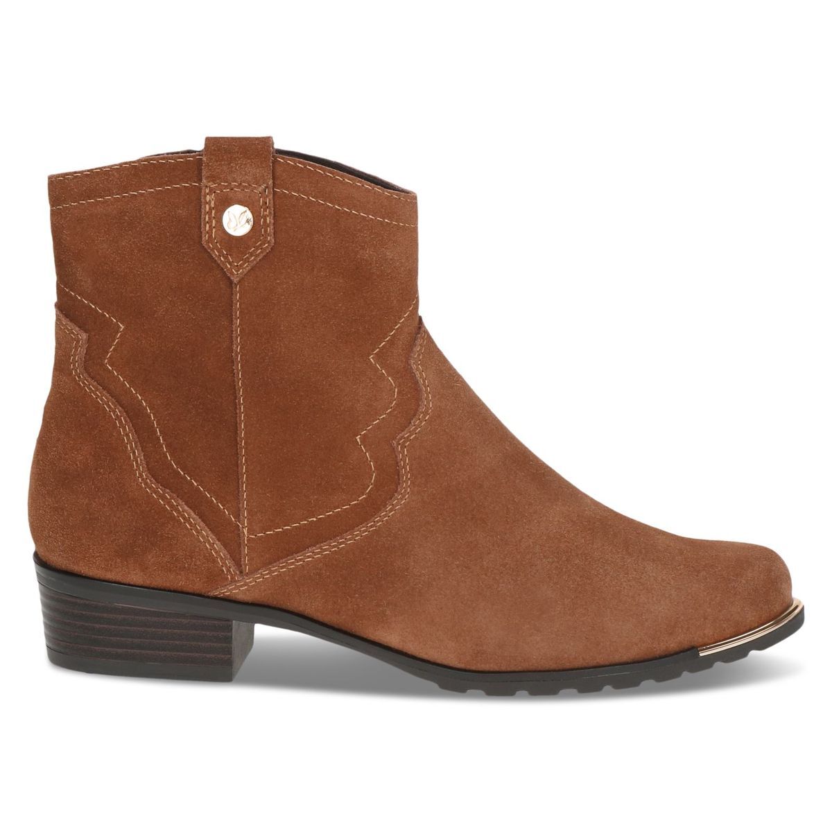 Bottine en cuir marron cognac, CAPRICE