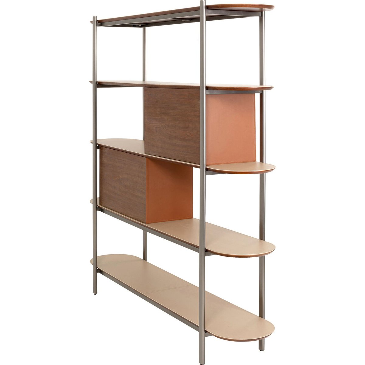 Étagère en simili et noyer, TANGO marron, KARE DESIGN