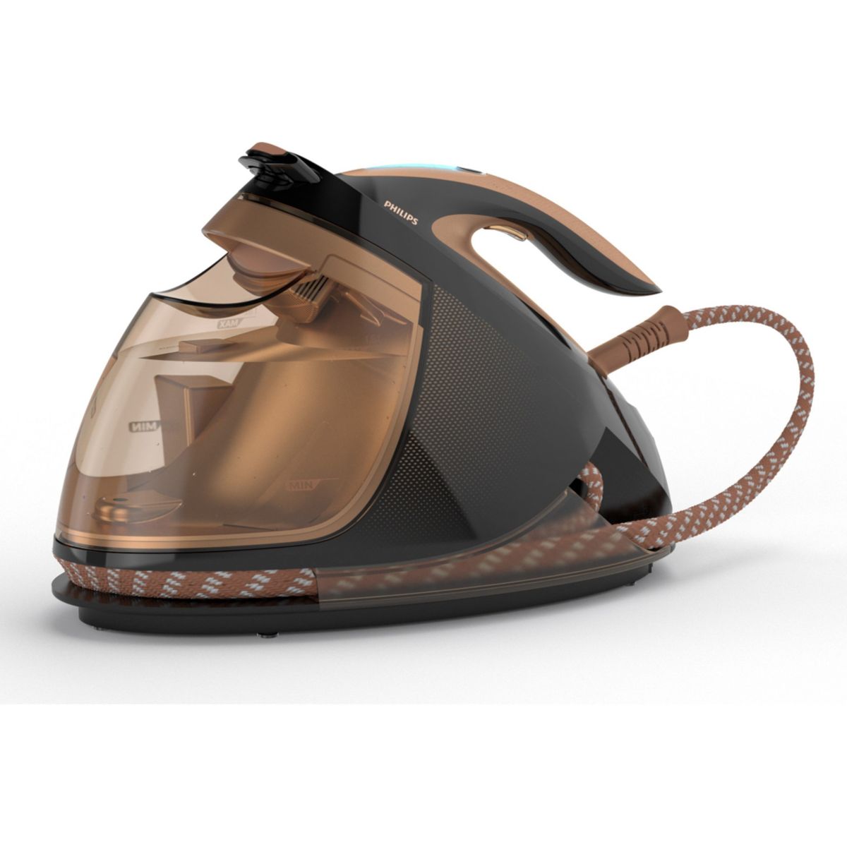 Centrale vapeur GC9682/80 noir et doré 1,8L couleur unique, PHILIPS