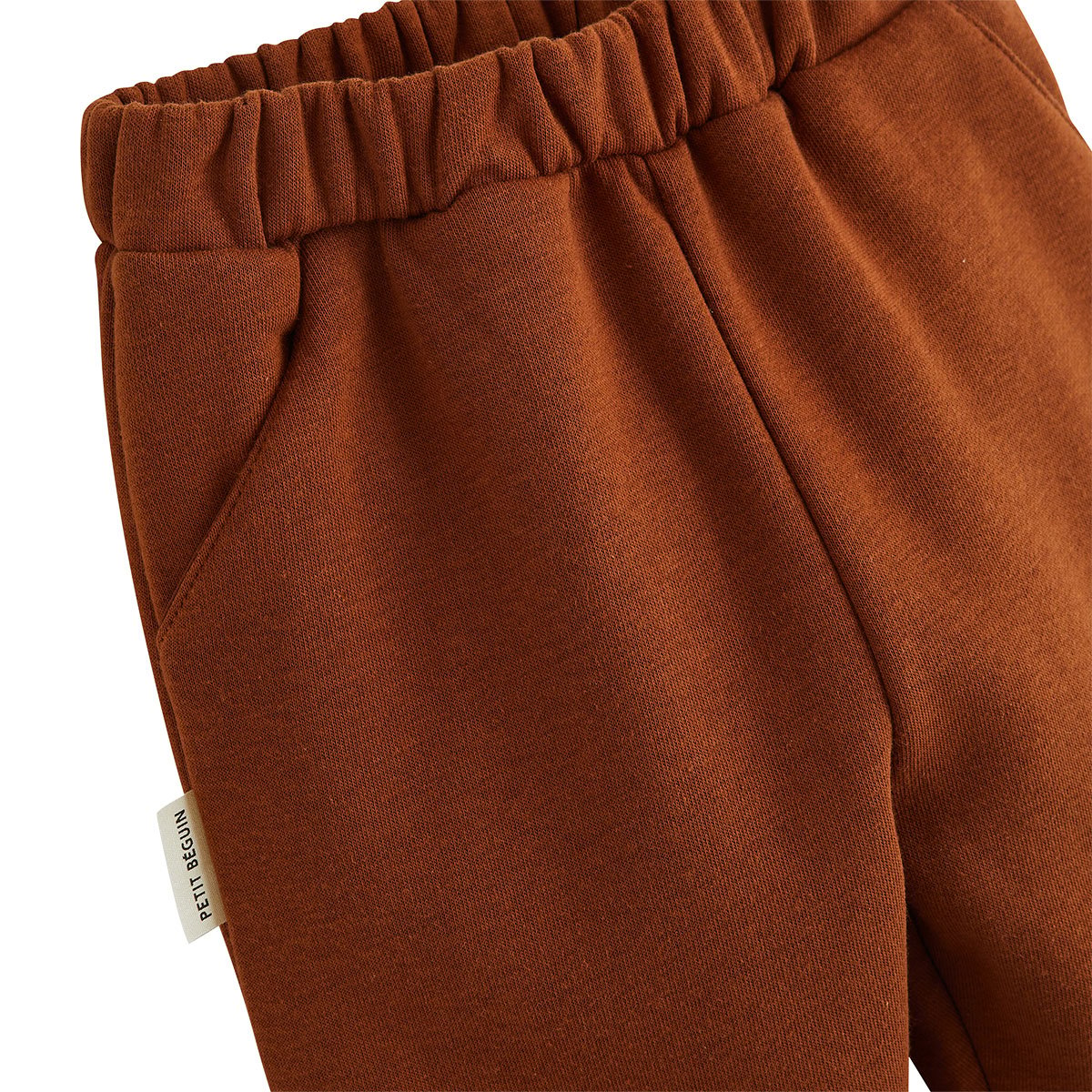 Ensemble bébé sweat et pantalon en molleton Moka marron, PETIT BEGUIN