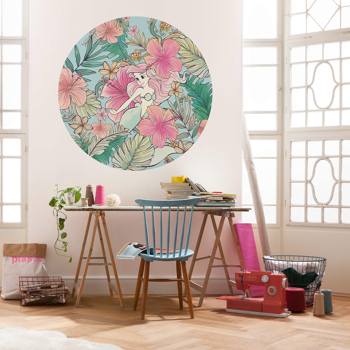 Papel de parede DOT, Ariel Ocean Flowers, da Interelife multicolor, INTERELIFE