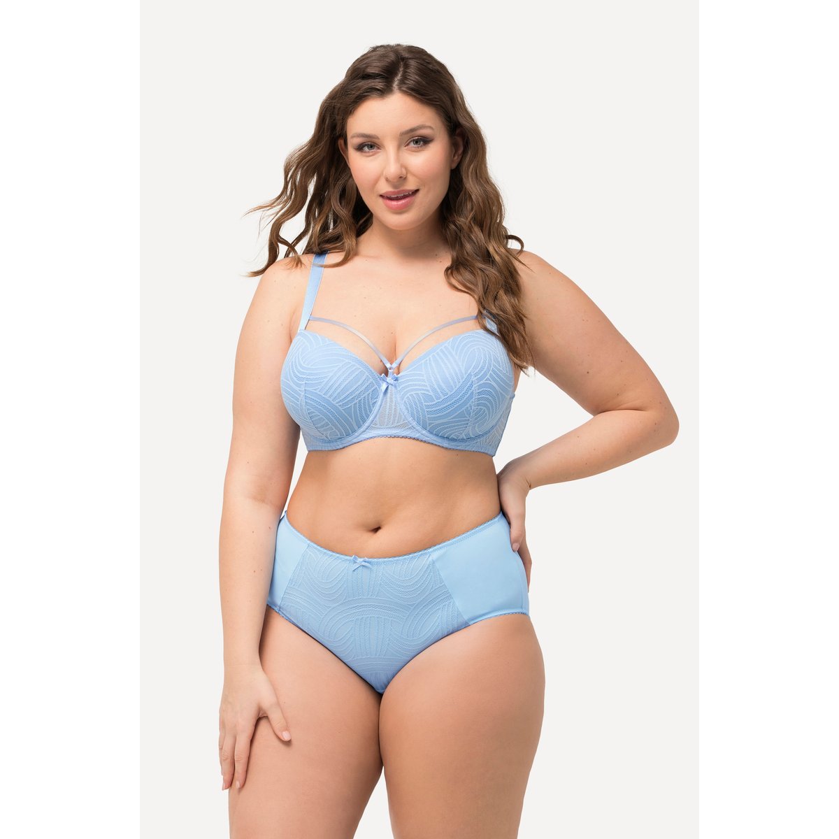 Culotte midi en microfibres bleu clair, ULLA POPKEN