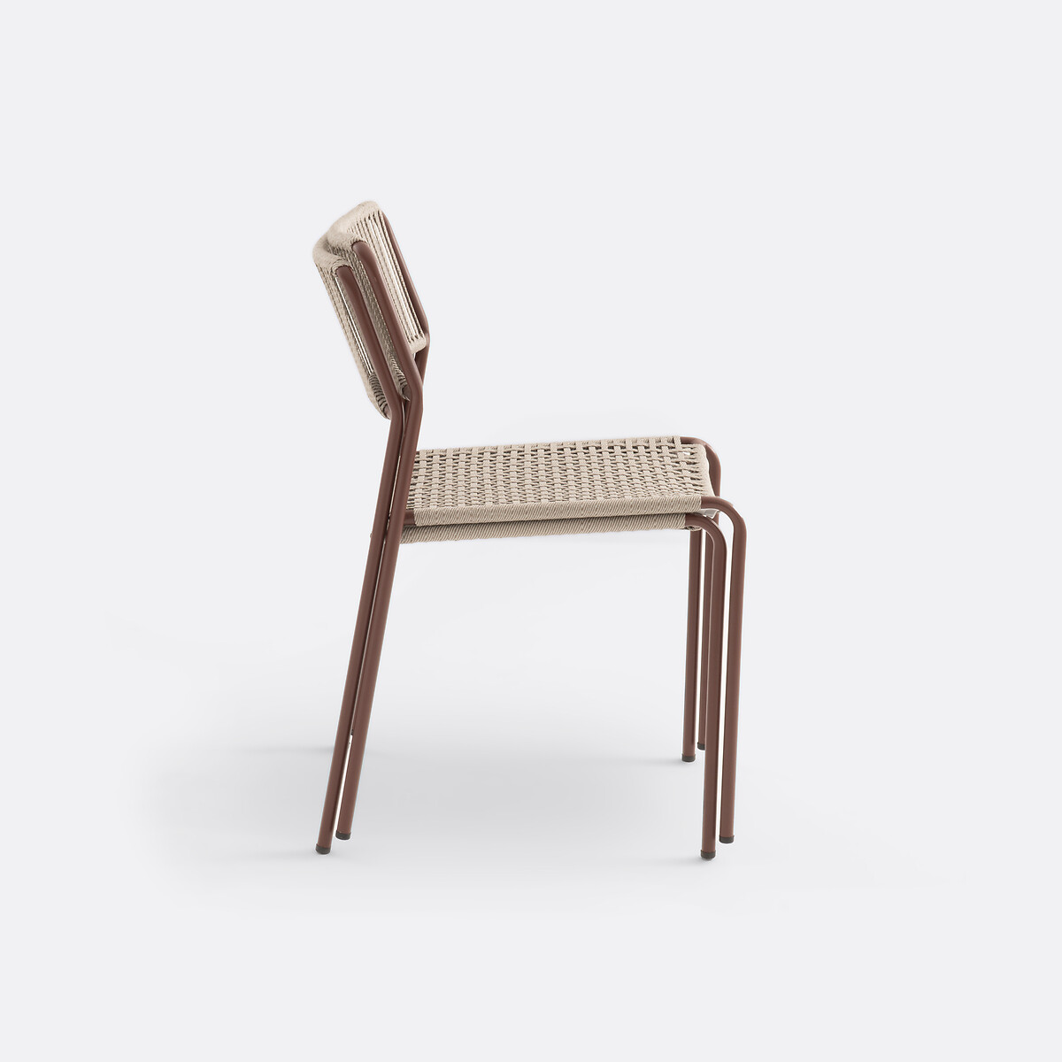 Set di 2 sedie da giardino, in acciaio e corda, NAMY terracotta, LA REDOUTE INTERIEURS