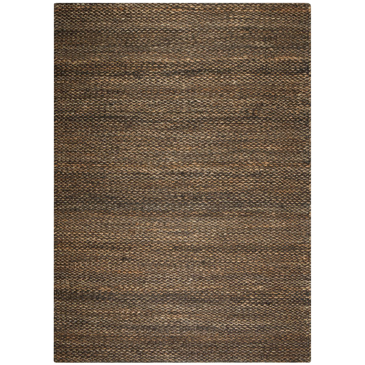 Tapis kilim fait main en chanvre motif uni LOOK 607 chocolat, UN AMOUR DE TAPIS