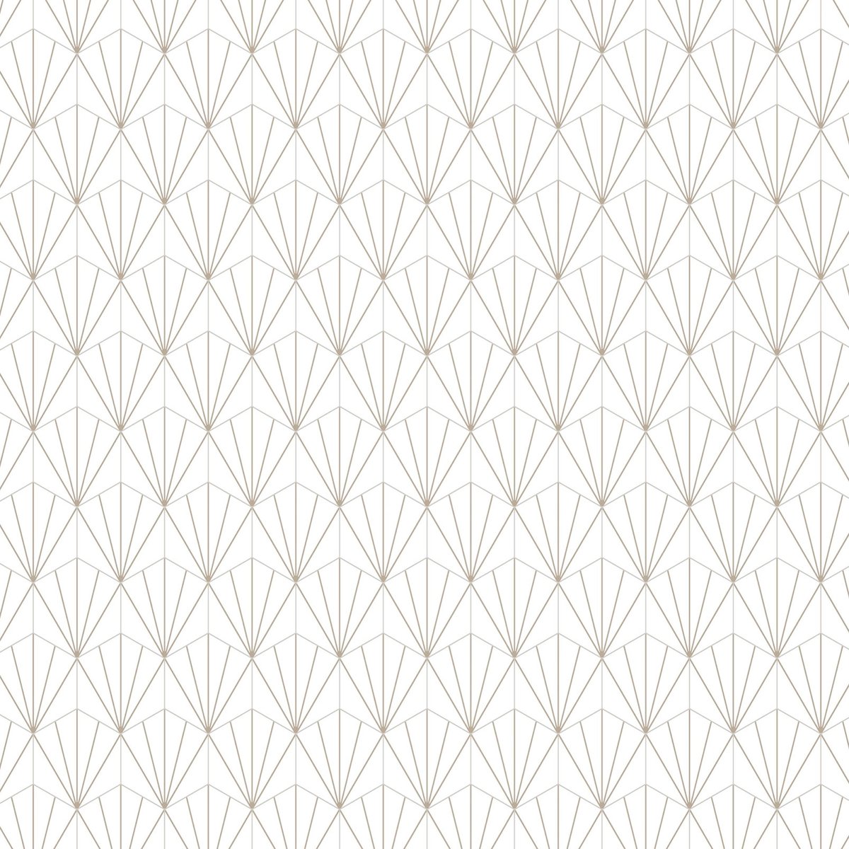 Papier peint blanc et or blanc, HEXOA