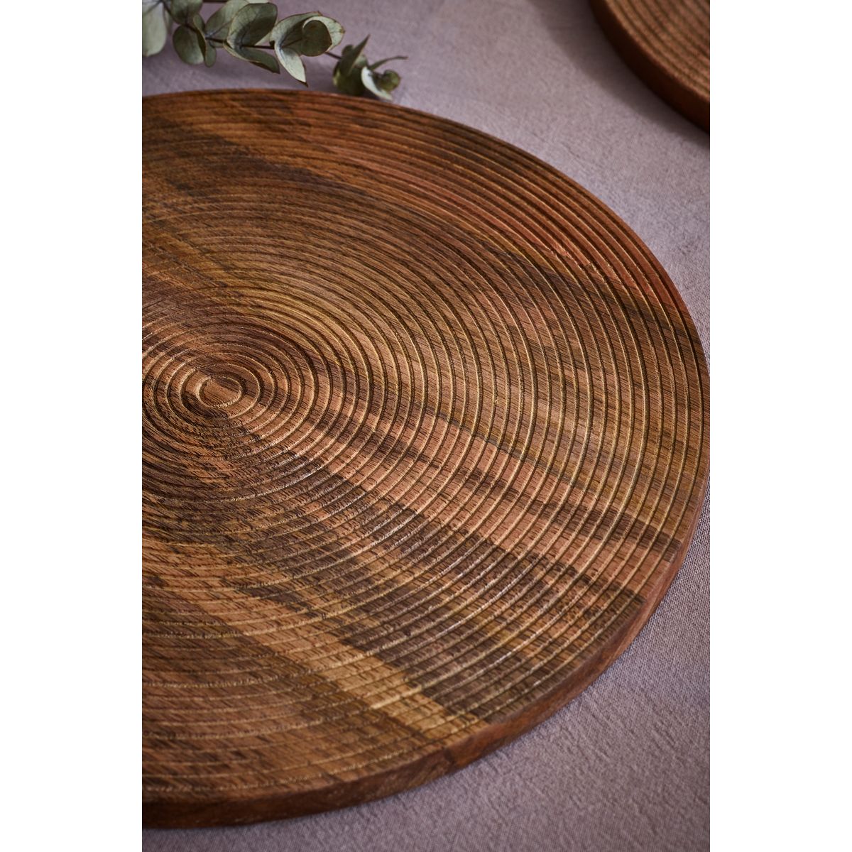 Sets de table en bois gravés, lot de 2 naturel, NEXT