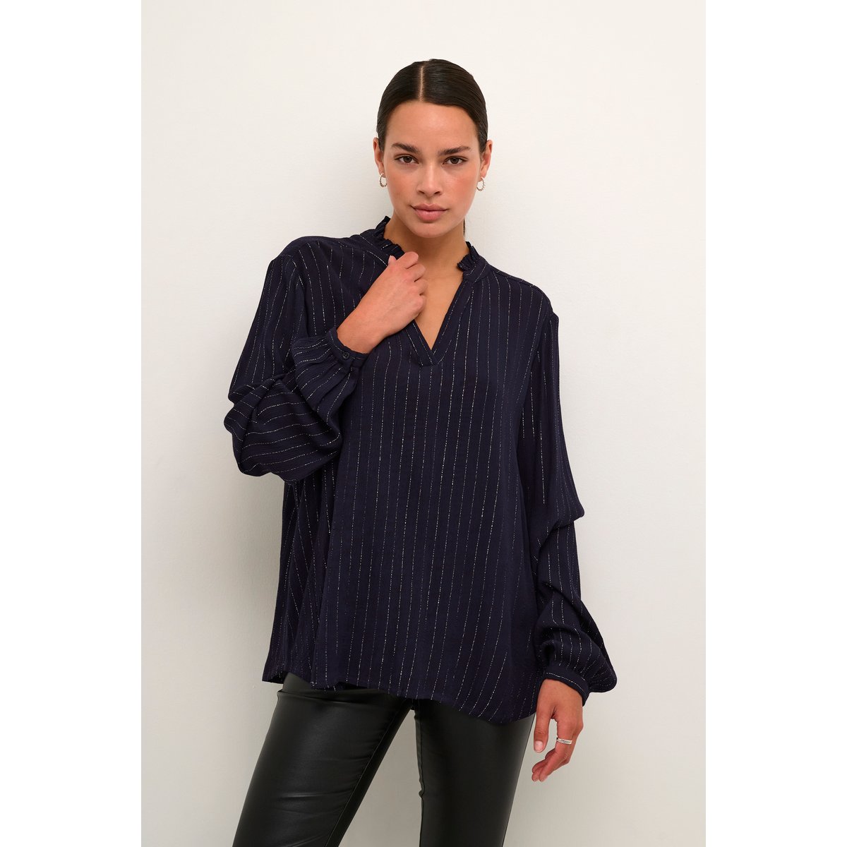 Blouse with long sleeve violet dawn purple, KAFFE