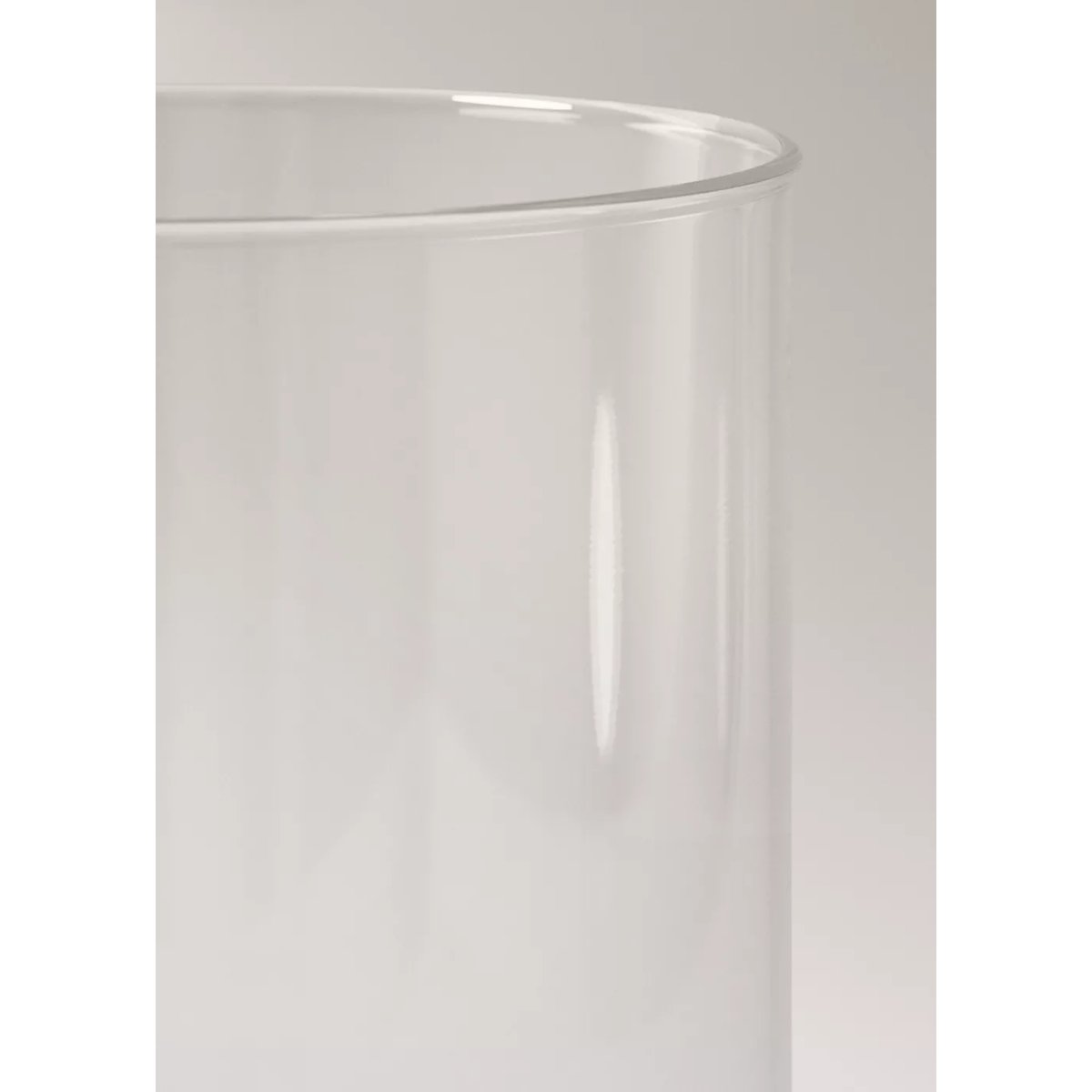 Grand vase cylindrique en borosilicate gris glacé, MANGO HOME