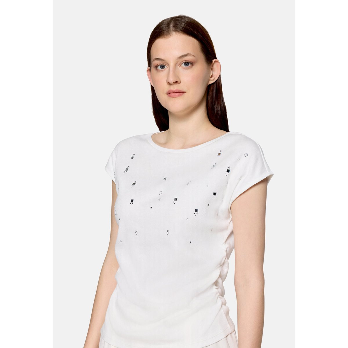 Haut casual de texture côtelée blanc, BETTY BARCLAY