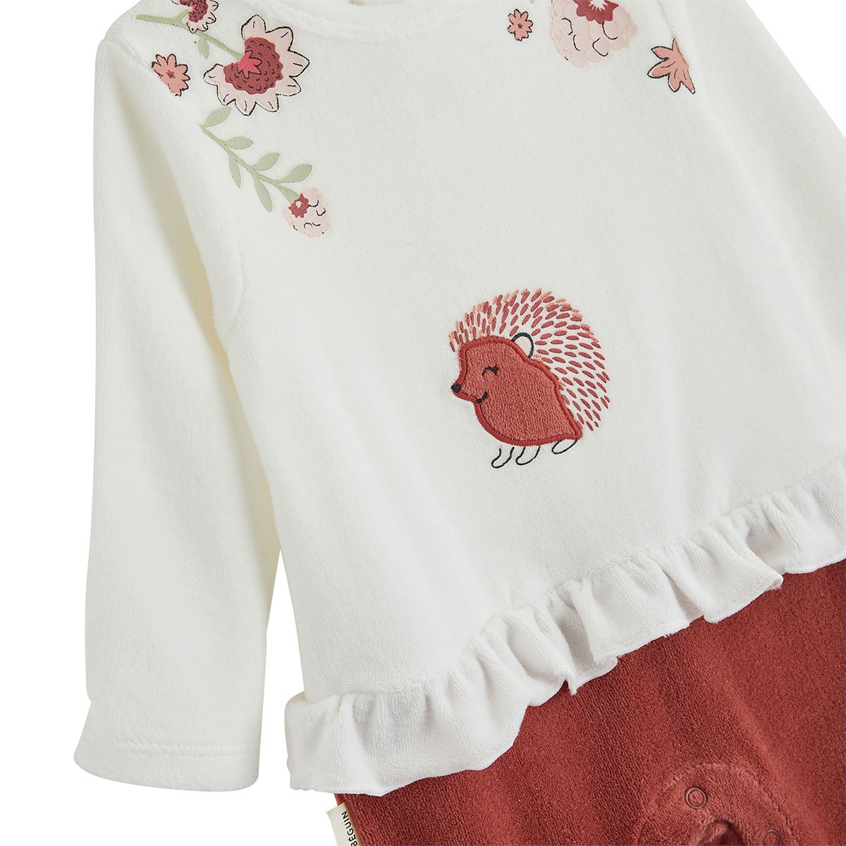 Pyjama bébé en velours Harmony rose, PETIT BEGUIN