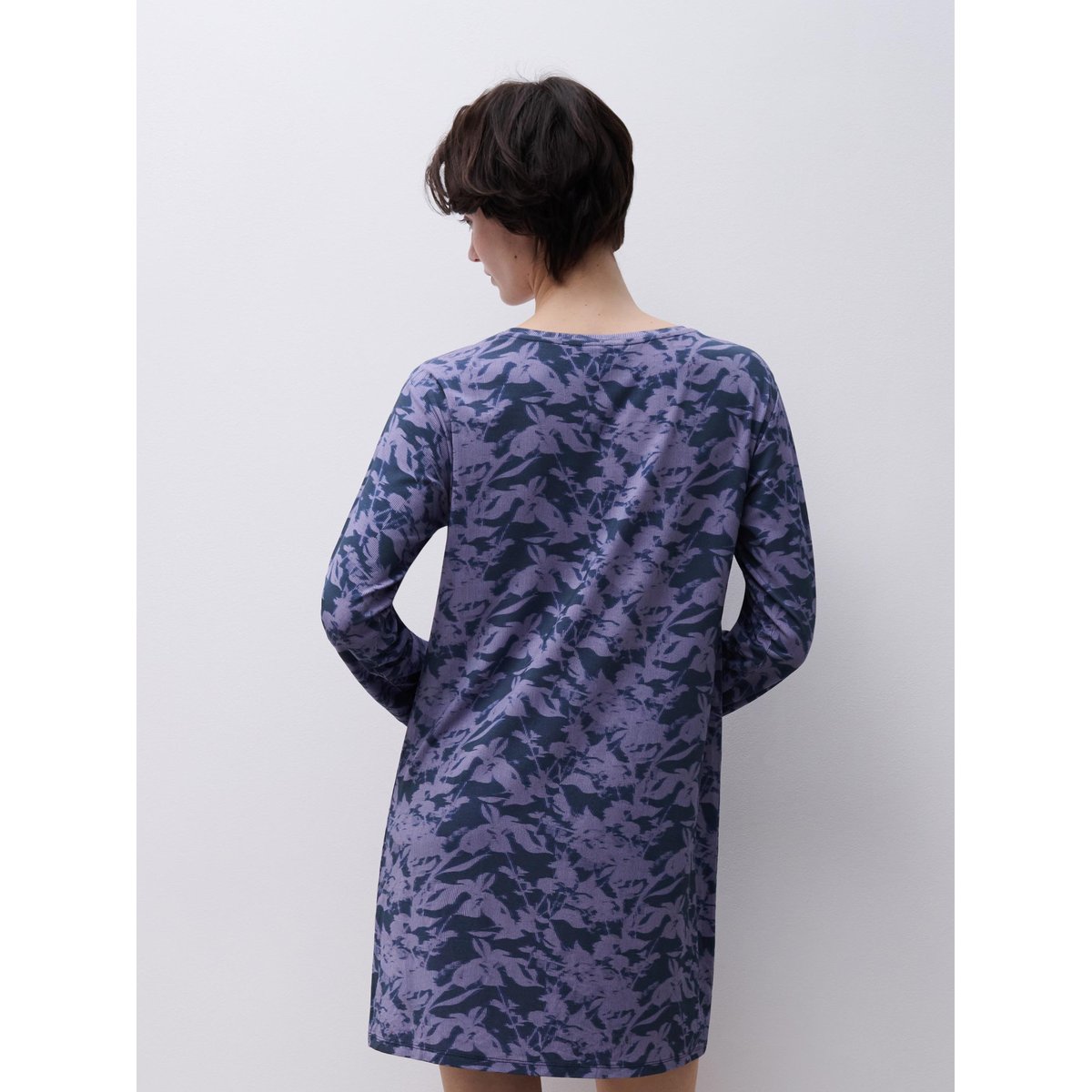 Chemise de nuit manches longues JOE brouillard de fleurs, CHANTELLE