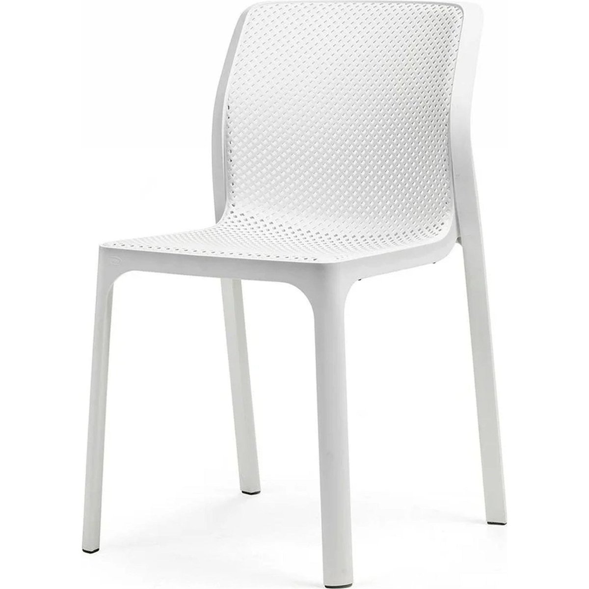 Chaise de jardin ajourée empilable blanc, RECOLLECTION