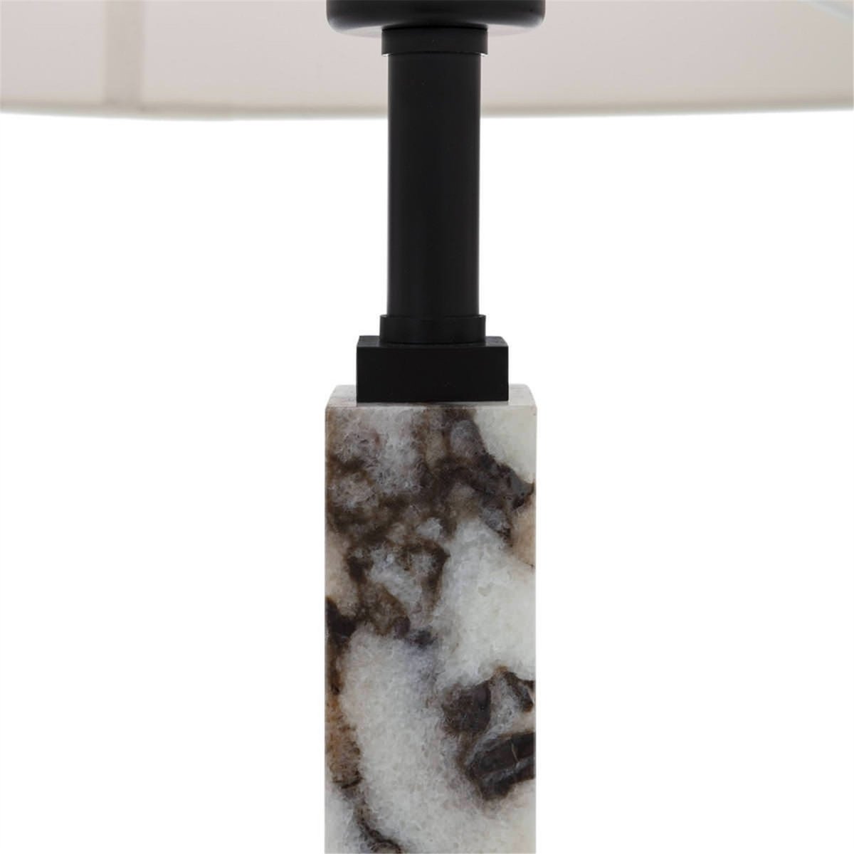 Lampe de table en marbre et métal blanc et noir, RECOLLECTION