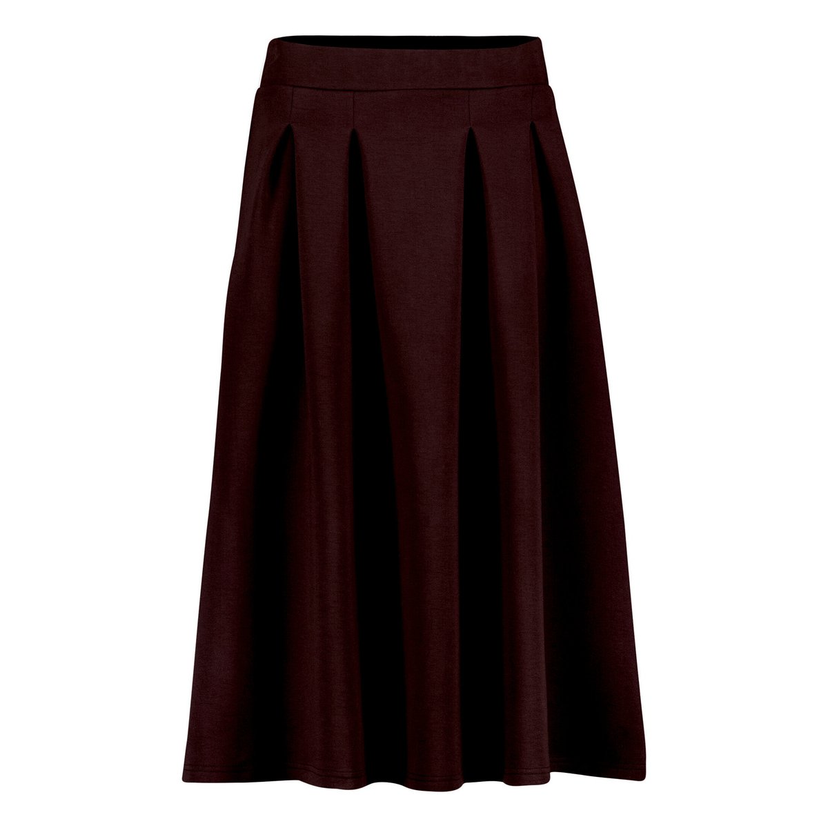 Jupe longueur midi à élastique dark maroon, VERA MONT