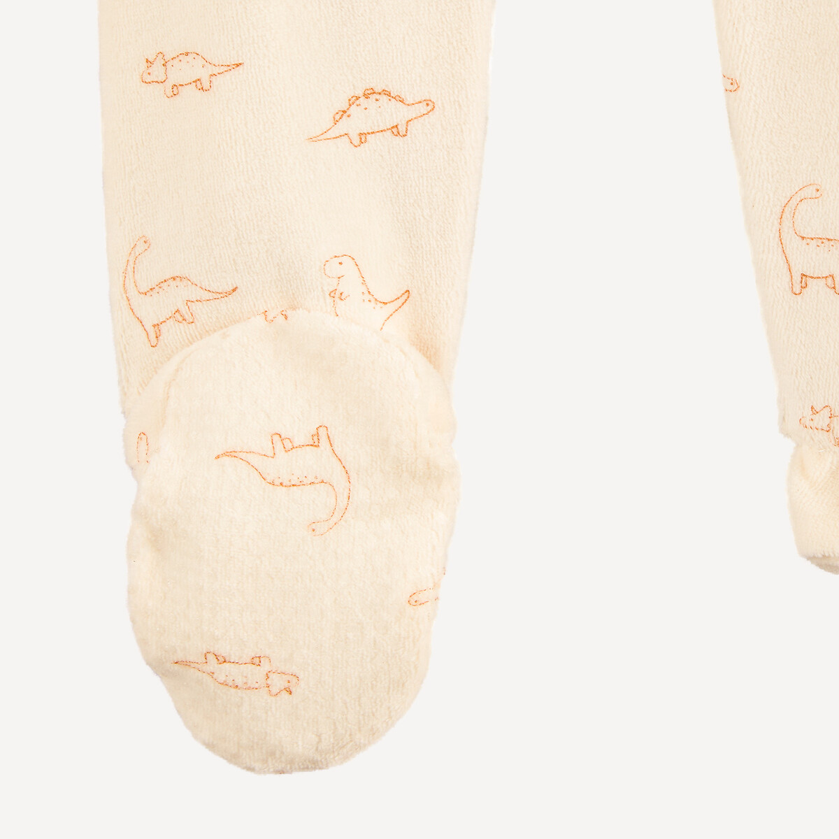 Lot de 3 pyjamas en velours, ouverture devant, motifs dinosaures assortis, LA REDOUTE COLLECTIONS
