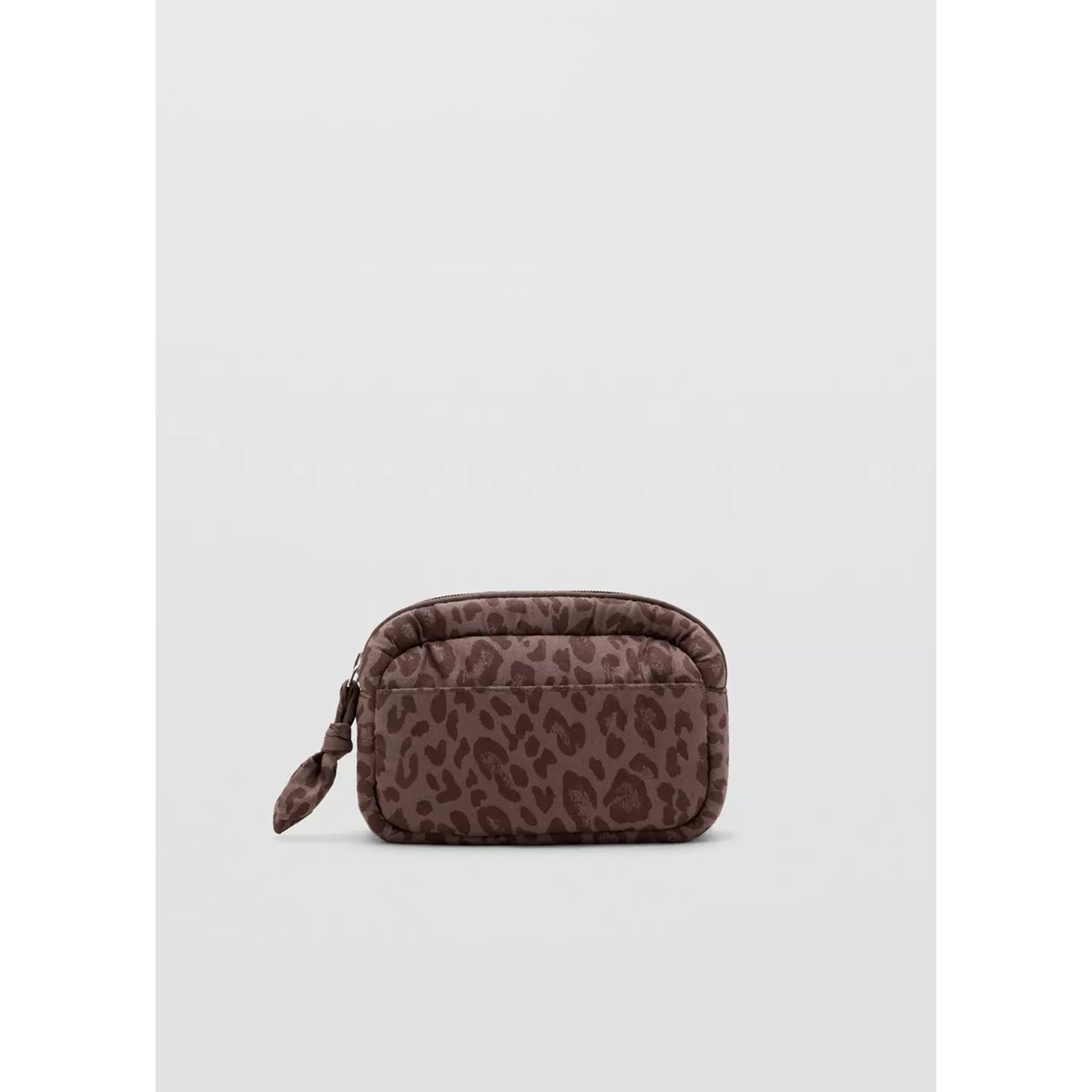 Trousse en coton imprimé animal marron, MANGO TEEN