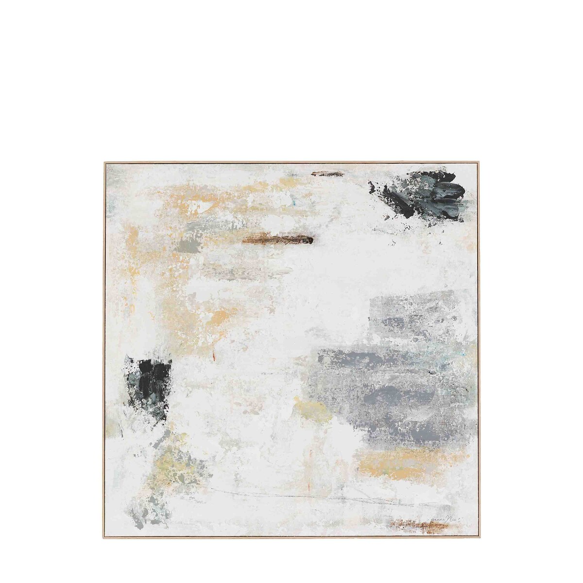 90cm White Noise Framed Canvas white, ÉDITÉ
